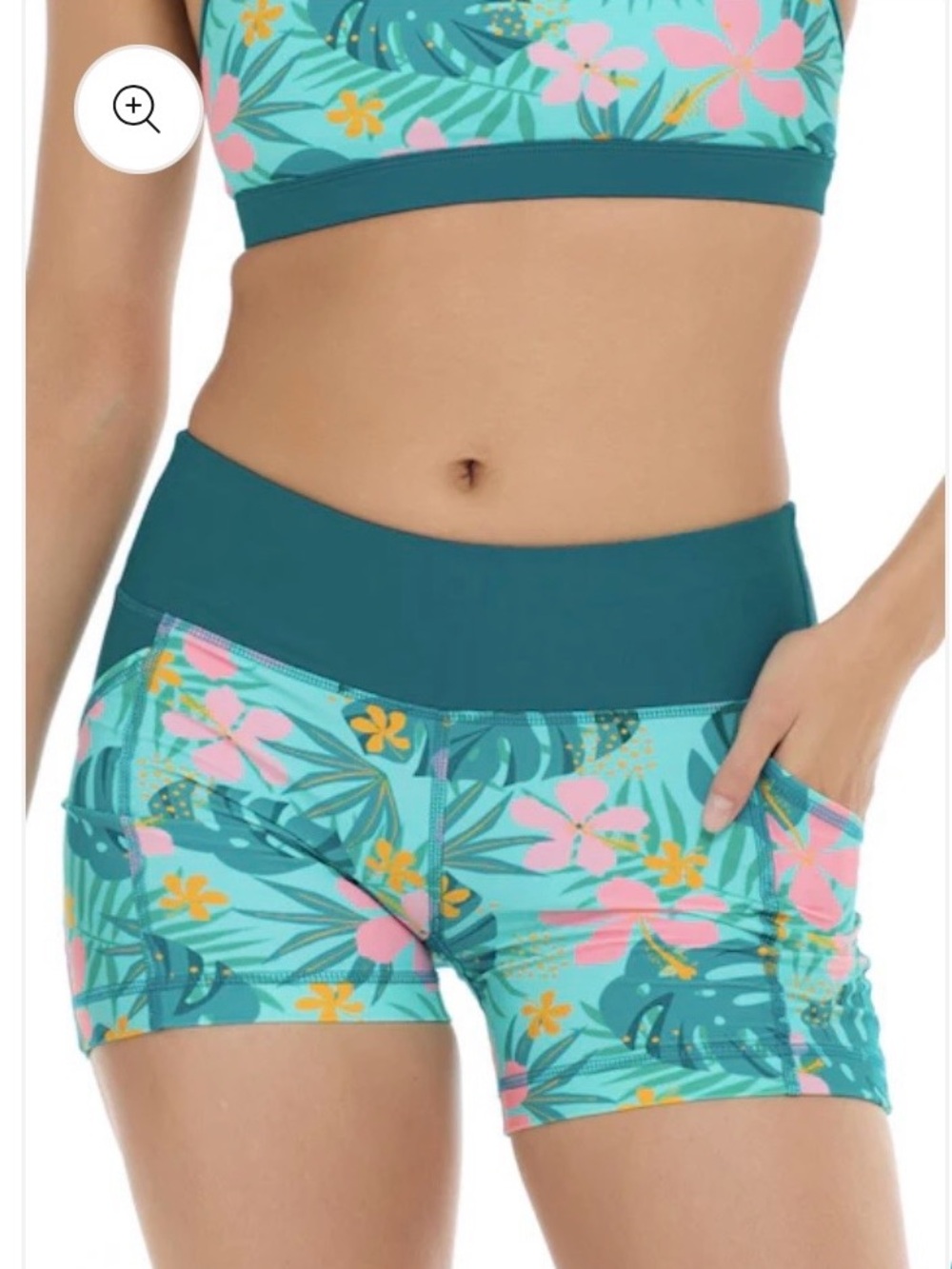 Body Glove SET Splash Shorts and Equalizer Bra Flor Nove/Sea Mist Size L NWT - Picture 4 of 14